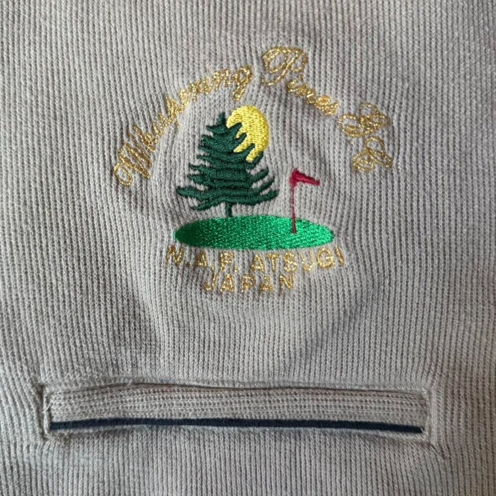 Vintage Whispering Pines G.C. N.A.F. Atsugi Japan Embroidered Logo Tan Jacket - Picture 7 of 8